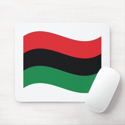 Rode, zwarte en groene vlag muismat (Met muis)