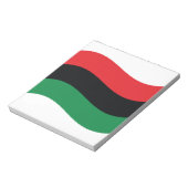 Rode, zwarte en groene vlag notitieblok (Linkerzijde)