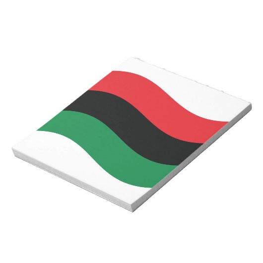 Rode, zwarte en groene vlag notitieblok (Linkerzijde)