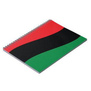 Rode, zwarte en groene vlag notitieboek