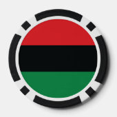 Rode, zwarte en groene vlag poker chips (Achterkant)