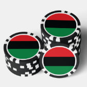 Rode, zwarte en groene vlag poker chips (Opstapeling)