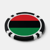 Rode, zwarte en groene vlag poker chips (Enkel)