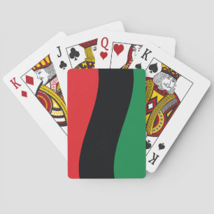 Rode, zwarte en groene vlag pokerkaarten