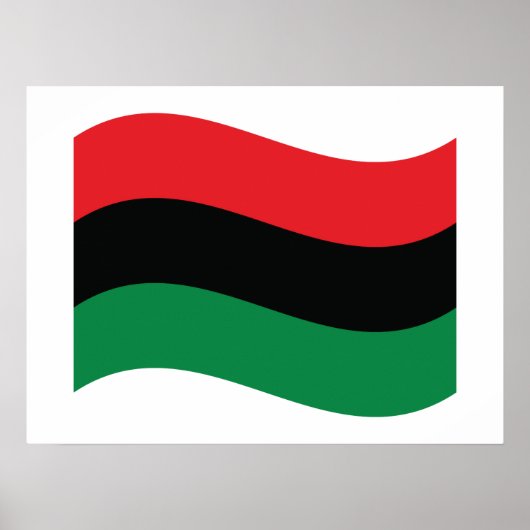 Rode, zwarte en groene vlag poster (Voorkant)