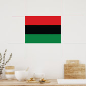 Rode, Zwarte en Groene Vlag Poster (Keuken)