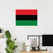 Rode, Zwarte en Groene Vlag Poster (Thuiskantoor)