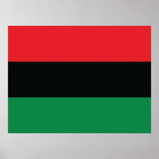 Rode, Zwarte en Groene Vlag Poster (Voorkant)