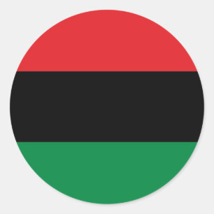 Rode zwarte en groene vlag ronde sticker