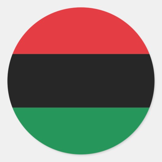 Rode zwarte en groene vlag ronde sticker (Voorkant)