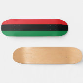 Rode, zwarte en groene vlag skateboard (Horizontaal)