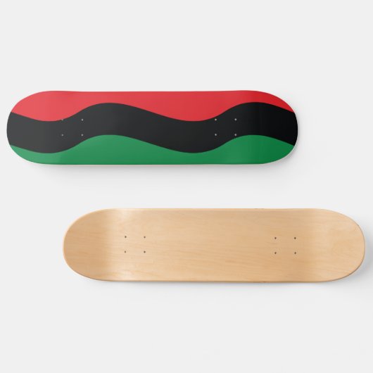 Rode, zwarte en groene vlag skateboard (Horizontaal)
