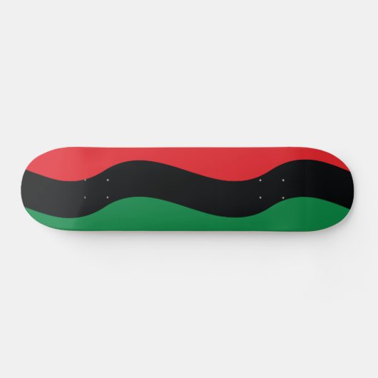 Rode, zwarte en groene vlag skateboard (Horizontaal)