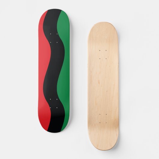 Rode, zwarte en groene vlag skateboard (Voorkant)
