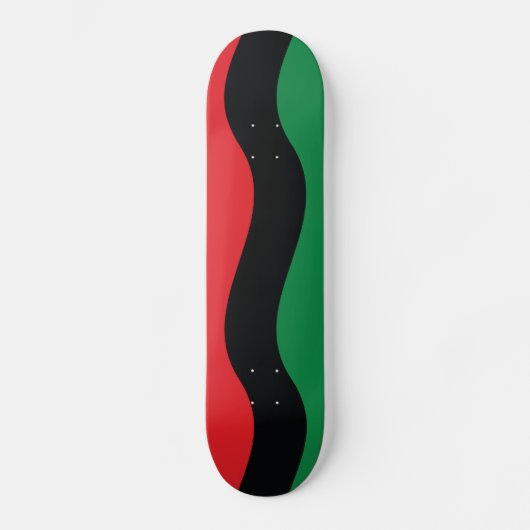 Rode, zwarte en groene vlag skateboard (Voorkant)