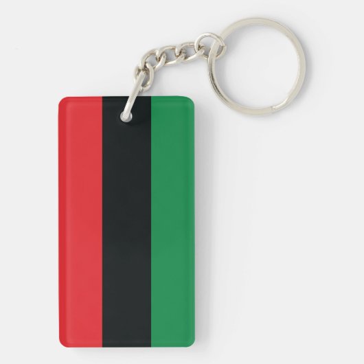 Rode, zwarte en groene vlag sleutelhanger (achterkant)