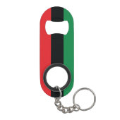 Rode, zwarte en groene vlag sleutelhanger flessenopener (Achterkant)