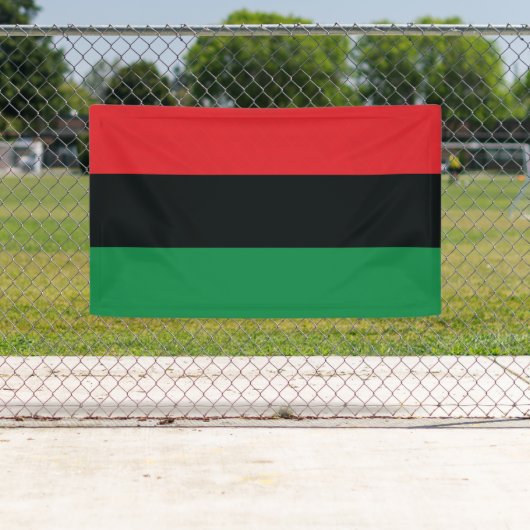 Rode, zwarte en groene vlag spandoek (Insitu)