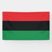 Rode, zwarte en groene vlag spandoek (Horizontaal)