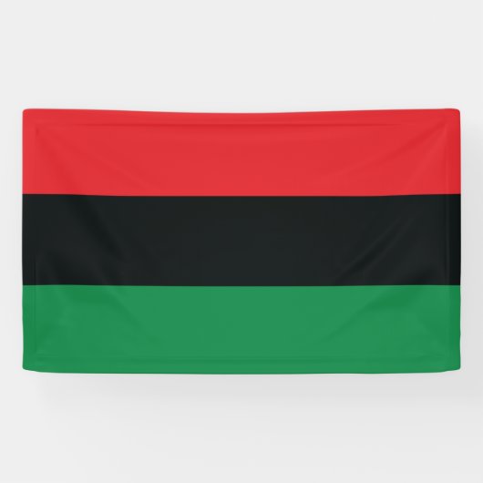 Rode, zwarte en groene vlag spandoek (Horizontaal)