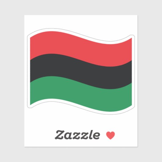 Rode, zwarte en groene vlag sticker (Vel)