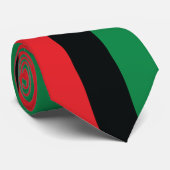 Rode, zwarte en groene vlag stropdas (Opgerold)