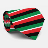 Rode zwarte en groene vlag stropdas (Opgerold)