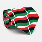 Rode, zwarte en groene vlag stropdas (Opgerold)