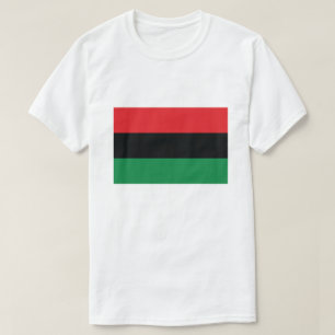 Rode, zwarte en groene vlag t-shirt