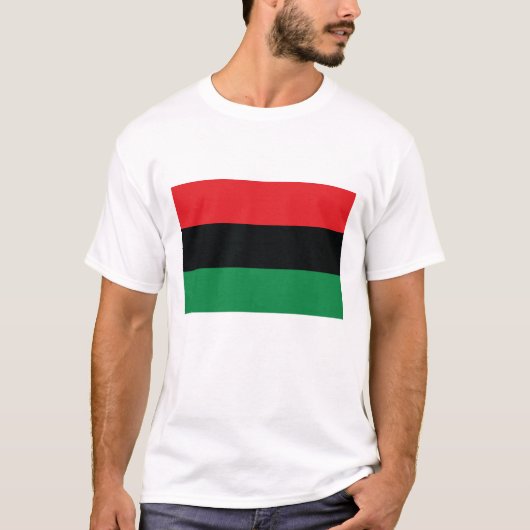 Rode, zwarte en groene vlag t-shirt (Voorkant)