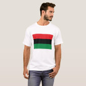 Rode, zwarte en groene vlag t-shirt (Voorkant volledig)