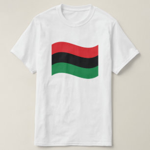 Rode, zwarte en groene vlag t-shirt