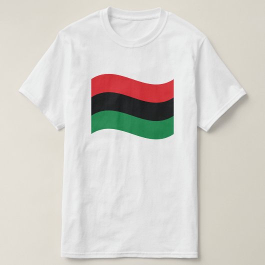 Rode, zwarte en groene vlag t-shirt (Design voorkant)