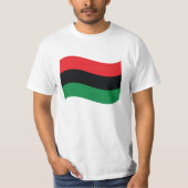 Rode, zwarte en groene vlag t-shirt (Voorkant)