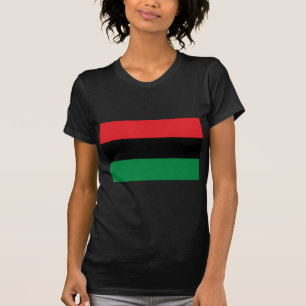 Rode zwarte en groene vlag t-shirt