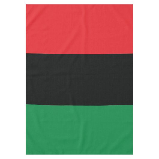 Rode, zwarte en groene vlag tafelkleed (Voorkant)