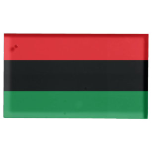 Rode, zwarte en groene vlag tafelnummer houder