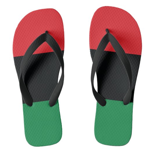 Rode, zwarte en groene vlag teenslippers (Voetbed)