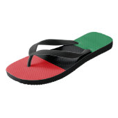 Rode, zwarte en groene vlag teenslippers (Schuin)