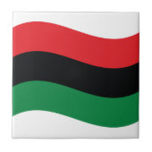 Rode, zwarte en groene vlag tegeltje (Voorkant)