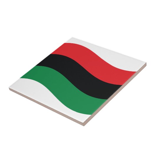 Rode, zwarte en groene vlag tegeltje (Zijkant)