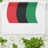 Rode, zwarte en groene vlag theedoek (Gevouwen)