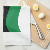 Rode, zwarte en groene vlag theedoek (Quarter Fold)