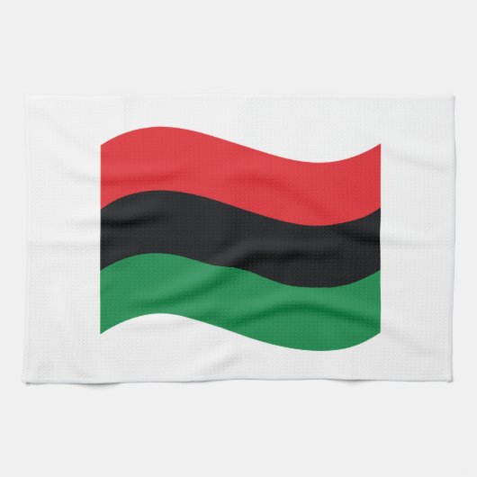 Rode, zwarte en groene vlag theedoek (Horizontaal)