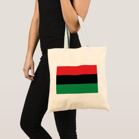 Rode, zwarte en groene vlag tote bag (Voorkant (product))