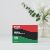 Rode, zwarte en groene vlag visitekaartje (Staand voorkant)