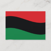 Rode, zwarte en groene vlag visitekaartje (Achterkant)