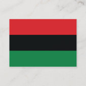 Rode, zwarte en groene vlag visitekaartje (Achterkant)