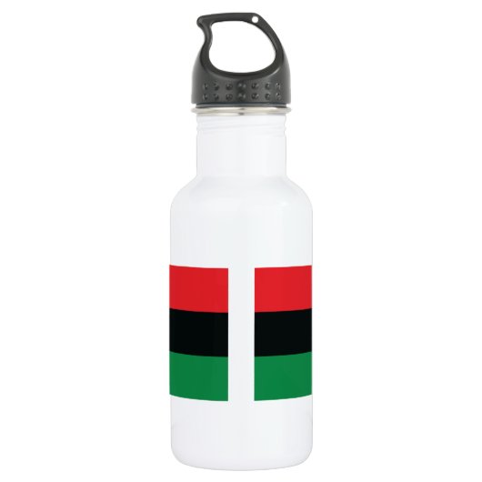 Rode, zwarte en groene vlag waterfles  (Achterkant)