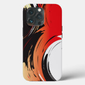 Rode zwarte en witte Abstracte kunst Case-Mate iPhone Case (Achterkant)